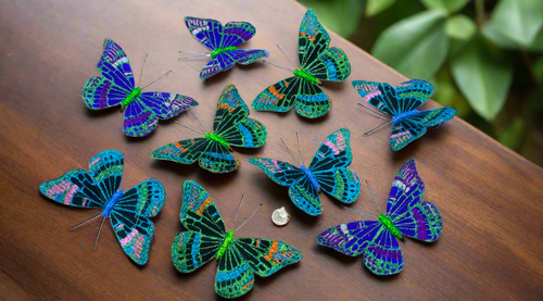 World Buyers Midnight Glitter Butterfly Garland -