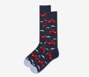 HotSox Men's Aviator Pup Crew Socks