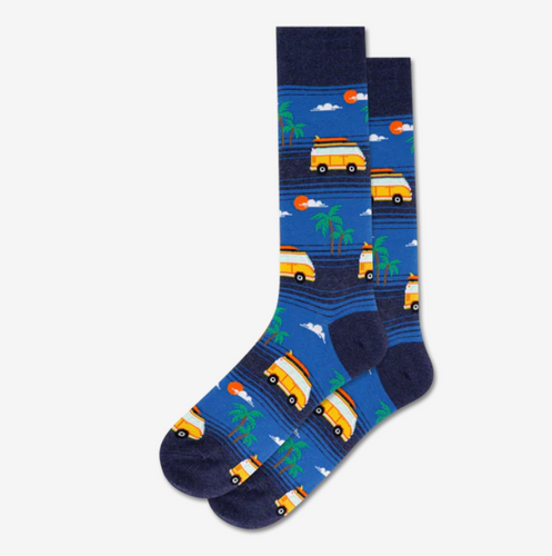 HotSox Beach Van Mens Crew Socks