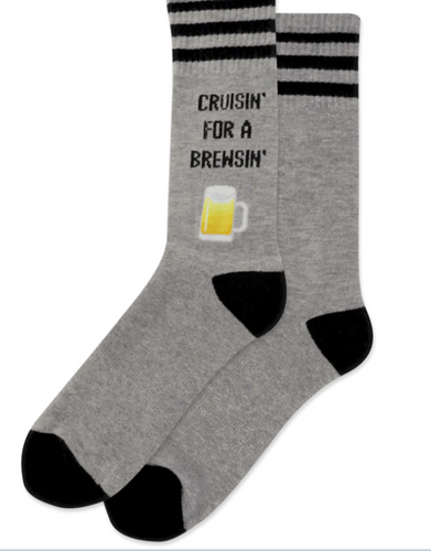 HotSox Cruisin For a Brewsin' Men's Crew Sock