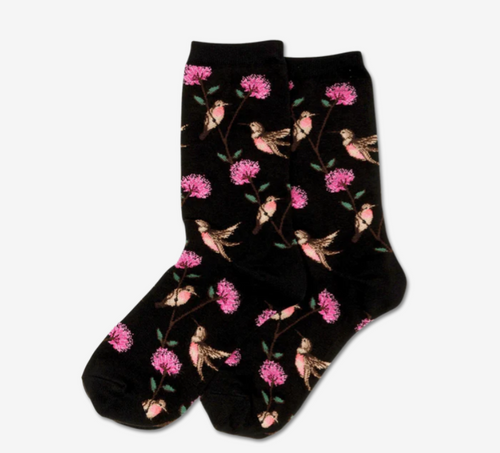 HotSox Hummingbirds Womens Crew Socks