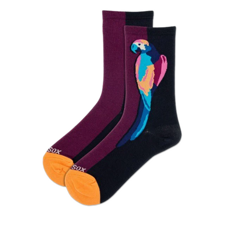 HotSox Parrot Womens Crew Socks