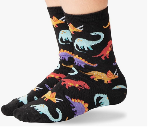 HotSox Kid's Dinosaurs Crew Socks L/XL
