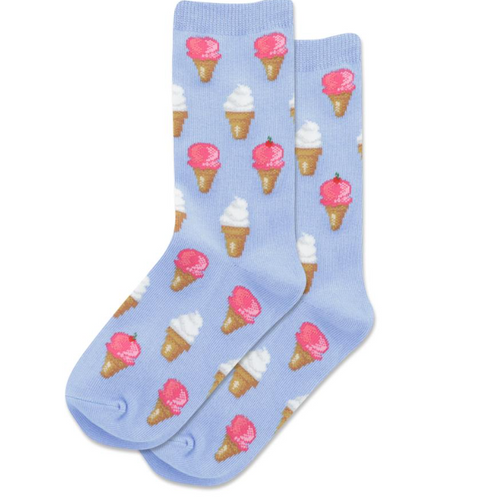 HotSox Kid's Ice Cream Crew Socks, S/M