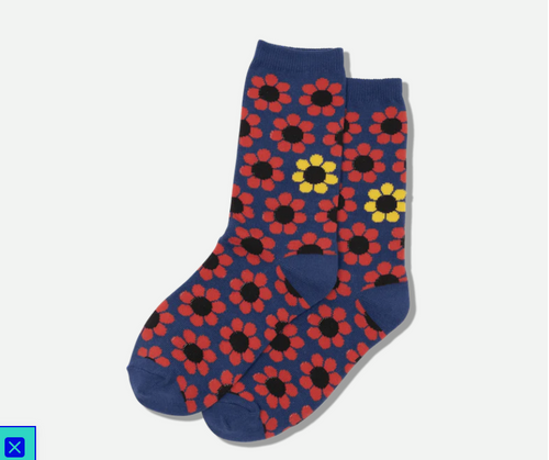 HOTSOX Kid's Daisy Crew Socks M/L