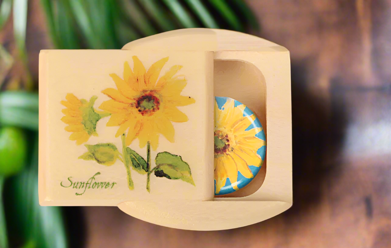 Heartwood Creations Treasure Box - Includes Sunflower Magnet
