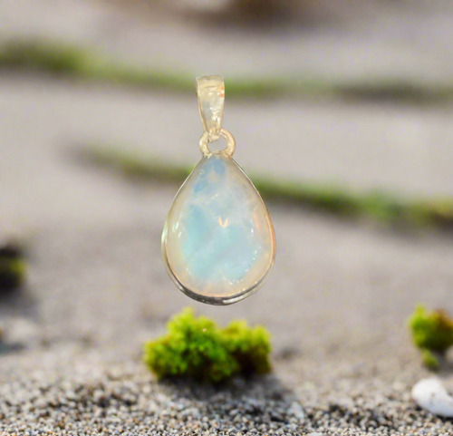Hand Crafted Tear Shaped Moonstone Set In Sterling Silver