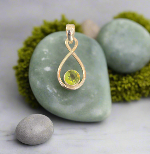 Hand Crafted Peridot Pendant Set In Sterling Silver