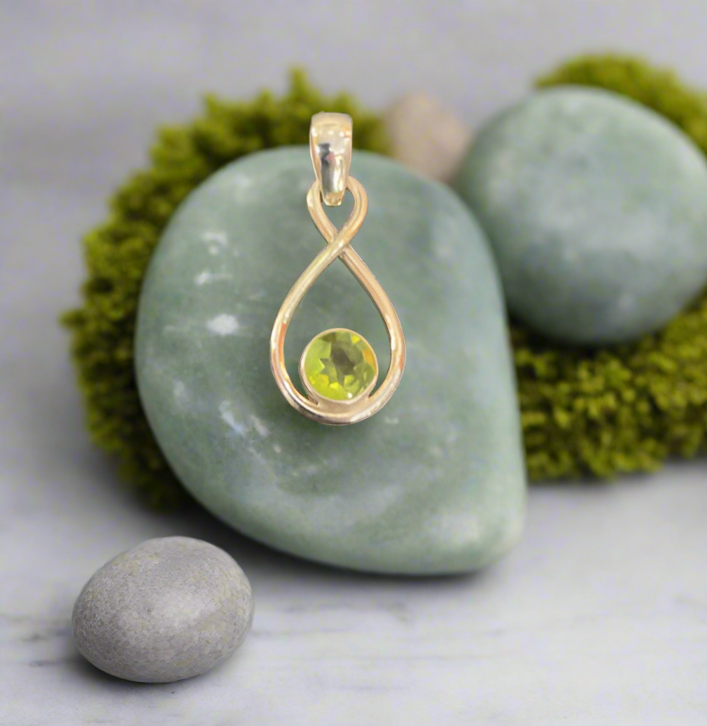 Hand Crafted Peridot Pendant Set In Sterling Silver