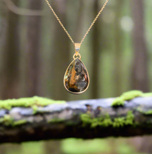 Hand Crafted Pietersite Pendant Set In Sterling Silver
