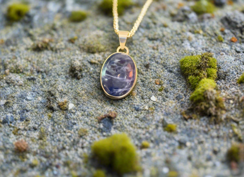 Hand Crafted Sodalite Pendant Set In Sterling Silver