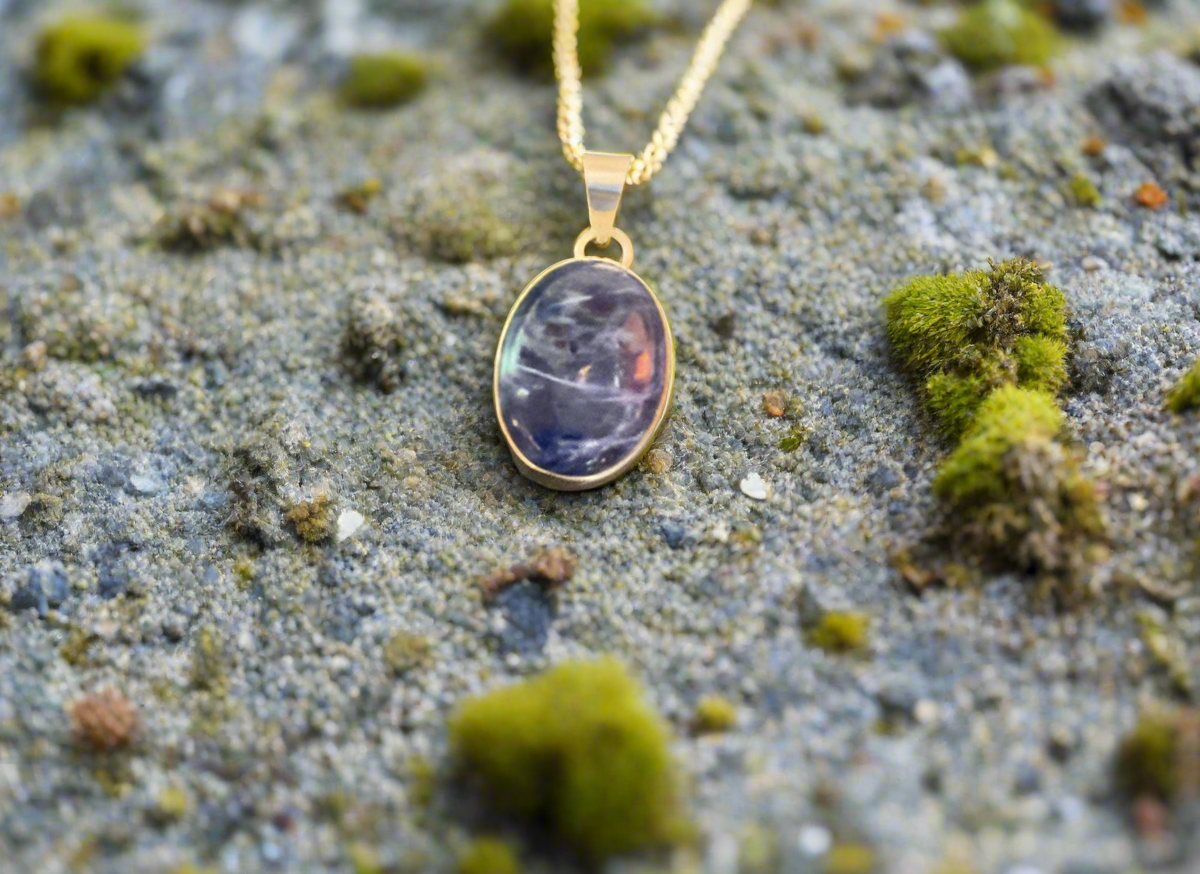 Hand Crafted Sodalite Pendant Set In Sterling Silver