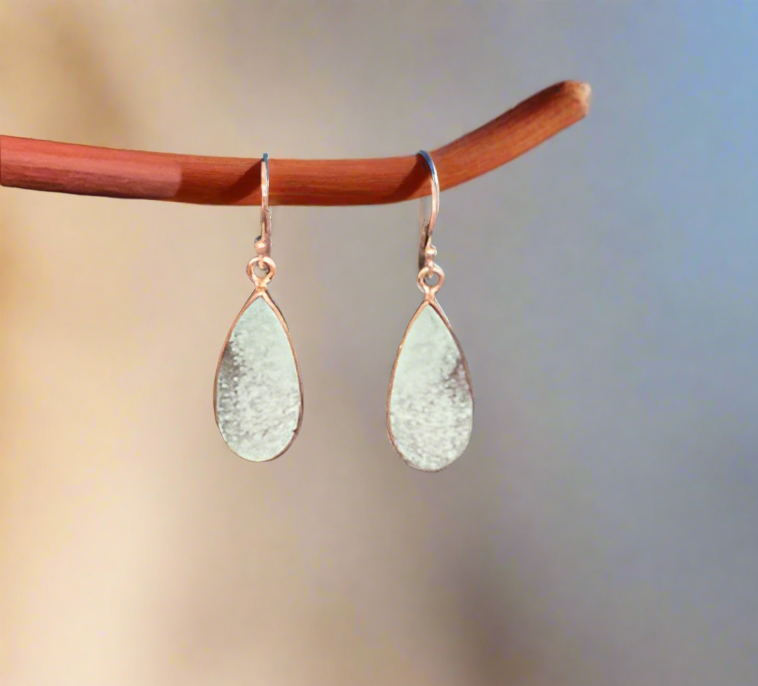 Hand Crafted Turquoise Earrings Set In Sterling Silver