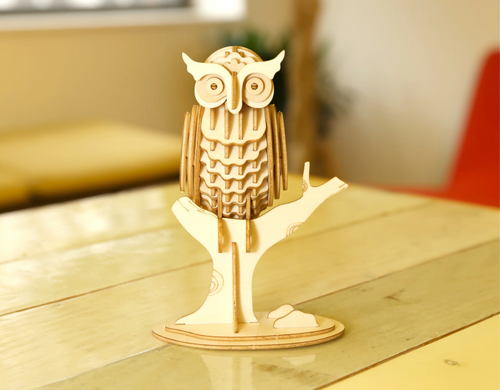 Kikkerland OWL 3D WOODEN PUZZLE
