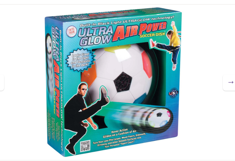 We're Always Thinking Ultra Glow Air Power Soccer Disk