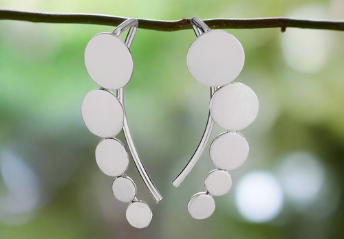 Tiger Mountain Jewelry Concentric Swoops Sterling Silver Earrings- E4605