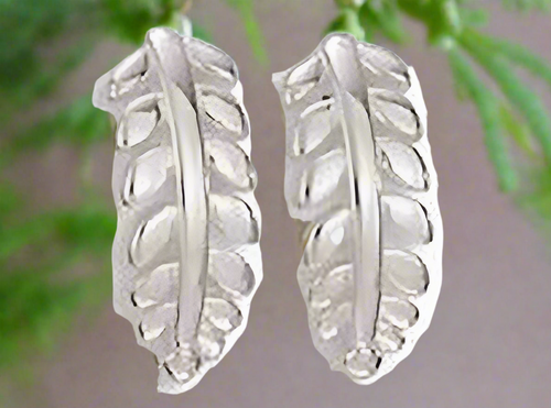 Tiger Mountain Jewelry Fern Leaf Sterling Silver Earring- E4109