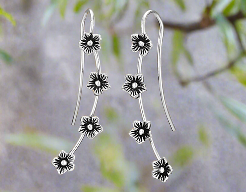 Tiger Mountain Jewelry Branch in Bloom Sterling Silver Earrings- E3783