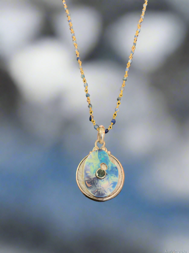 Elizabeth Ngo Antique Button Necklace-Carved Shell