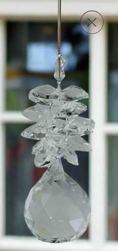 Oh My Gosh Crystal Cluster CLEAR w 30mm Ball-CC-19