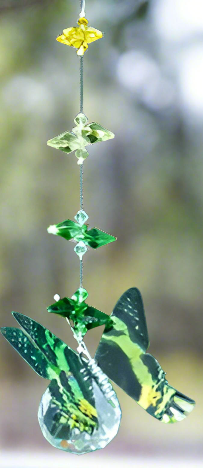 Oh My Gosh Sunset Moth w/ 30mm Crystal- BA-07