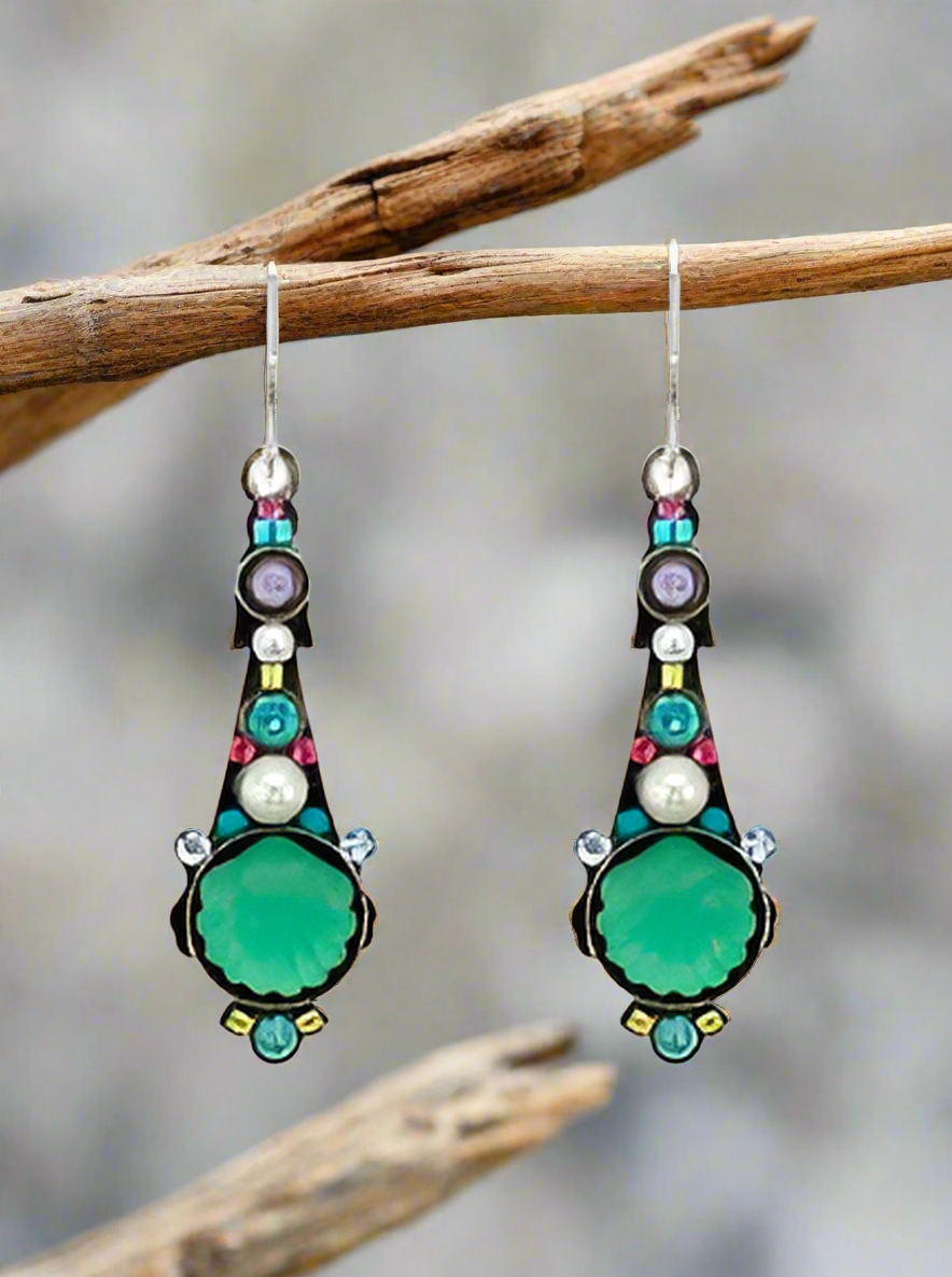 Firefly Jewelry Beach Glass Long Drop Earrings- E569SOFT