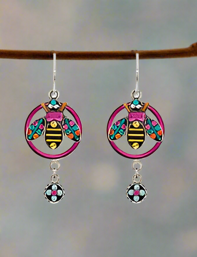 Firefly Jewelry Hoop Bee Earrings- E693MC