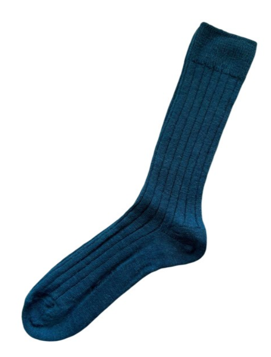Tey Art Inc. Trouser Alpaca Socks- Teal