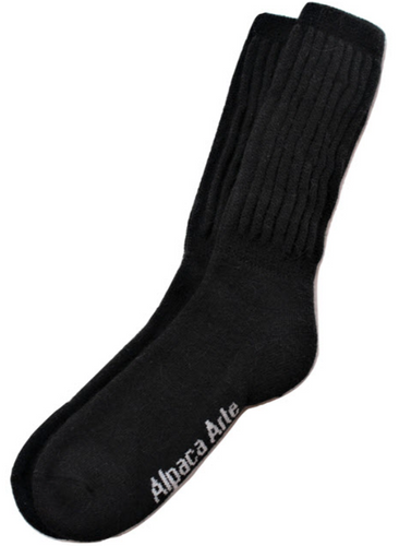 Tey Art Inc. Solid Alpaca Sock- Black