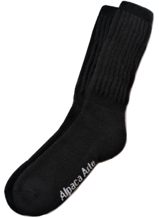 Tey Art Inc. Solid Alpaca Sock- Black