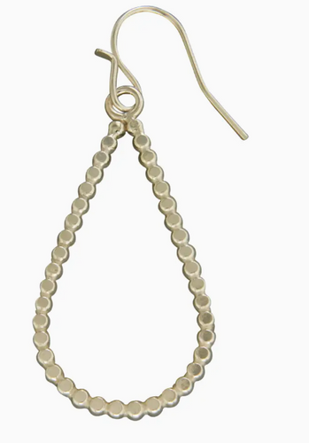 Mark Steel Jewelry Smashed Bead Teardrop Earring 28mm- F91SS