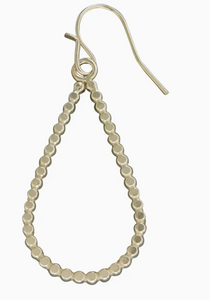 Mark Steel Jewelry Smashed Bead Teardrop Earring 28mm- F91SS