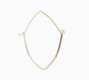 Mark Steel Jewelry Hinged Teardrop Flat Hoop- H74SS