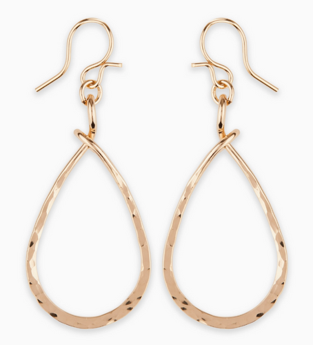 Mark Steel Jewelry Fancy Hammered Teardrop Earring- F37-gf