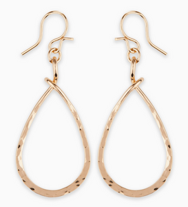 Mark Steel Jewelry Fancy Hammered Teardrop Earring- F37-gf