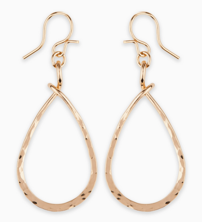 Mark Steel Jewelry Fancy Hammered Teardrop Earring- F37-gf