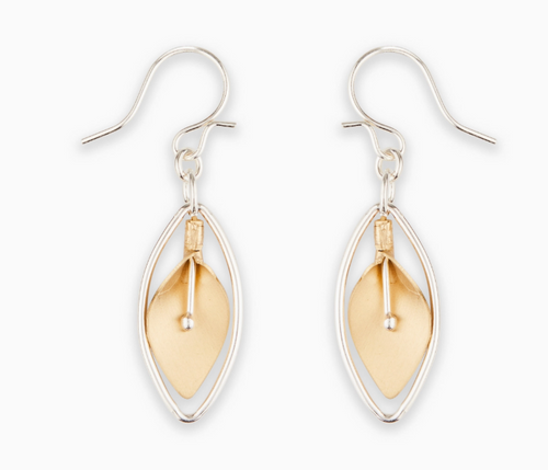 Mark Steel Jewelry Calla Lily Vase Dangle Earring- L13-mx