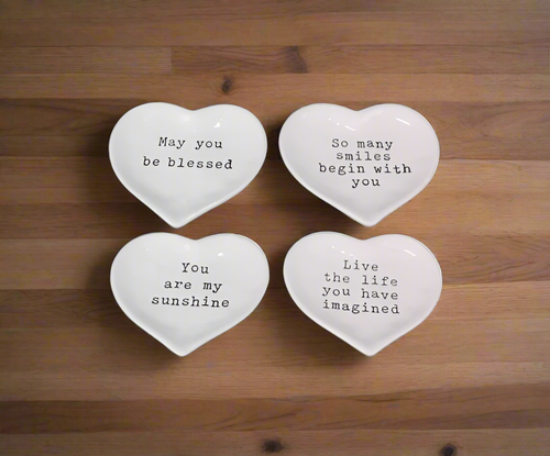 Young's Inc. Ceramic Heart Shaped Trinket Dish