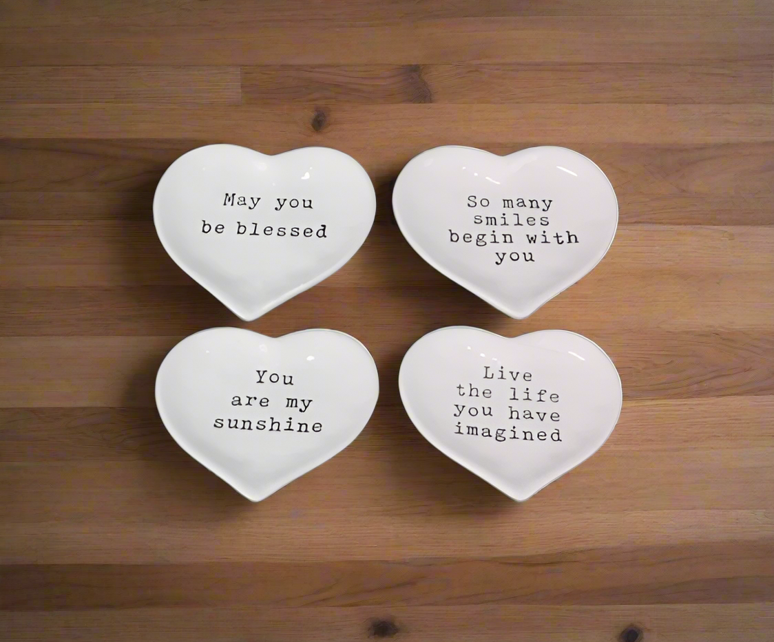 Young's Inc. Ceramic Heart Shaped Trinket Dish