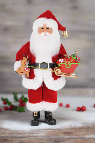 Karen Didion Originals Reindeer Sled Santa