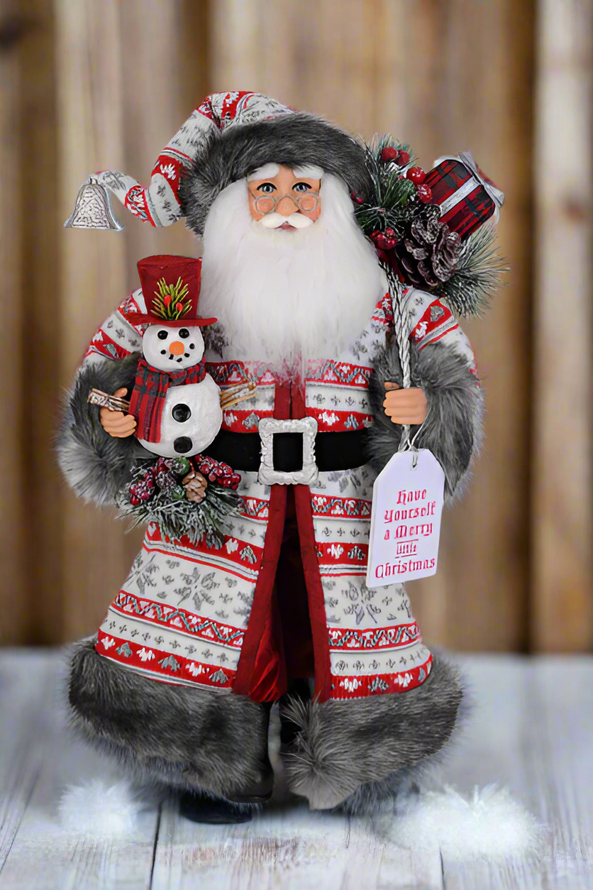 Karen Didion Originals Snowflake Fun Santa