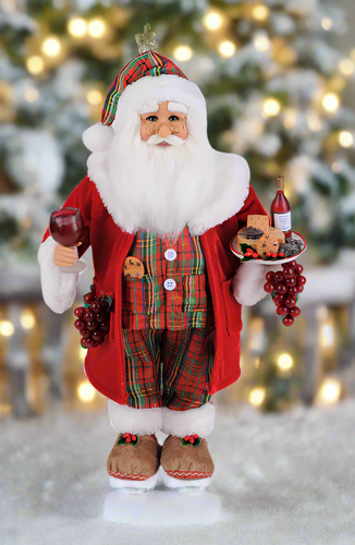 Karen Didion Originals Midnight Snacking w/ Wine Santa