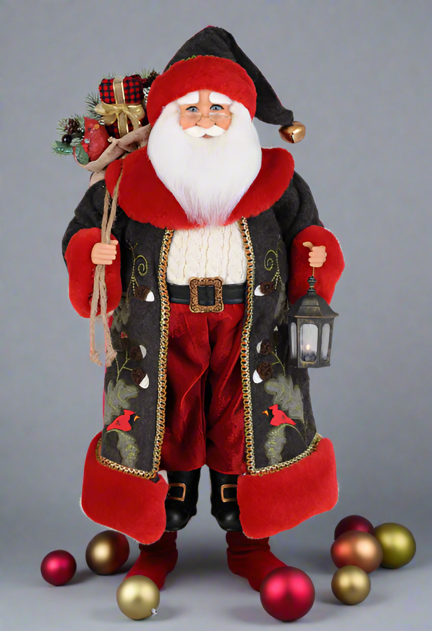 Karen Didion Originals Cardinal Woodland Santa