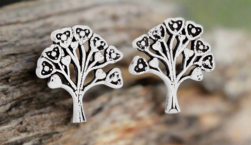 Tiger Mountain Jewelry Tree of Love Sterling Silver Stud Earrings- E4778