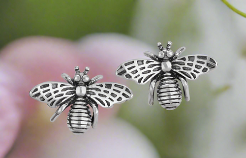 Tiger Mountain Jewelry Bee Mine Sterling Silver Stud Earrings- E4199