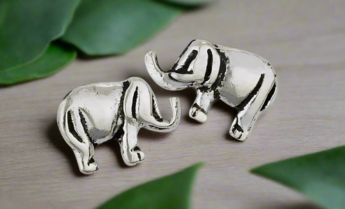 Tiger Mountain Jewelry Big Beast Sterling Silver Elephant Stud Earrings- E4898