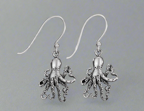 Tiger Mountain Jewelry Intelligent Creature Sterling Silver Earrings- E4285