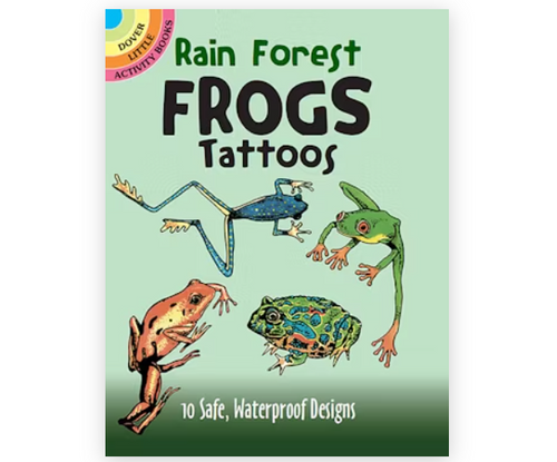 Dover Publications Rain Forest Frogs Tattoos
