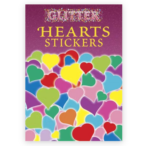 Dover Publications Glitter Hearts Stickers