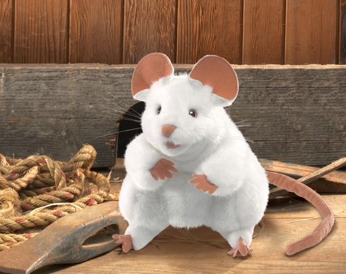 Folkmanis White Mouse  Hand Puppet